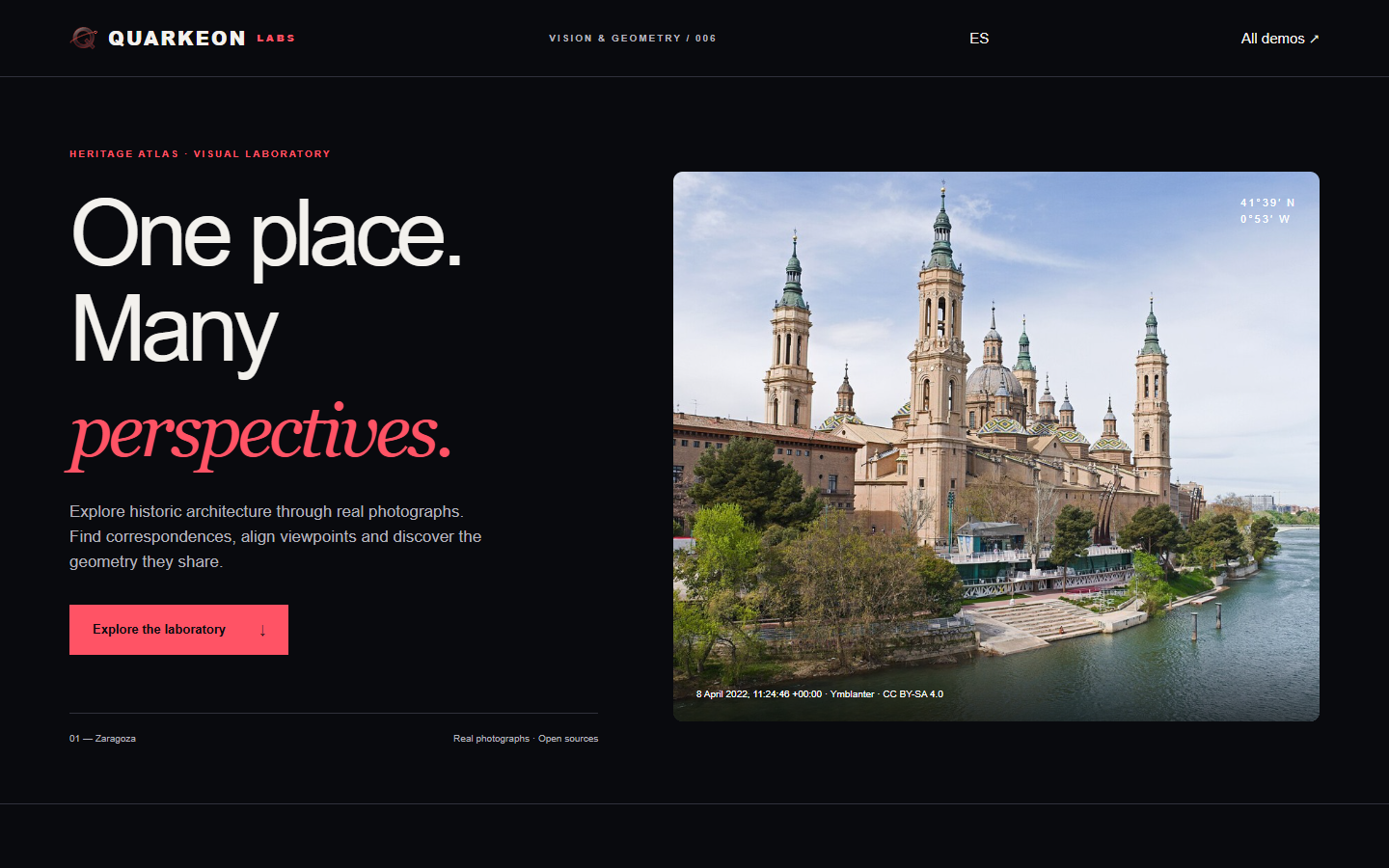 Screenshot of the interface for Heritage Atlas